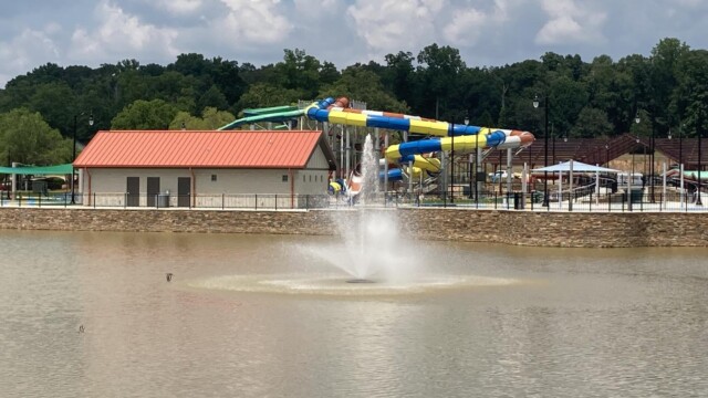 International Water Park with water fountain