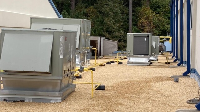 Jim Huie Roof with 5 a/c units with piping
