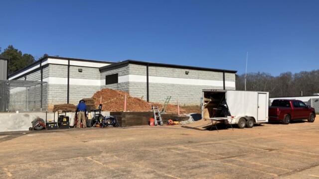 Clayton County Prison - Parking Lot With Work Truck And Trailer Clayton County Prison - Parking Lot With Work Truck And Trailer