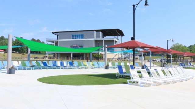 Lounge seats and shaded seats