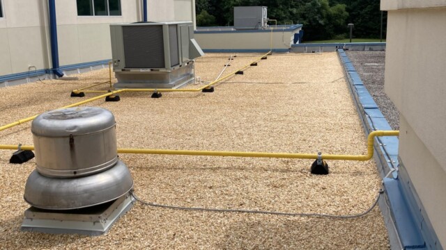 Jim Huie Roof with yellow piping