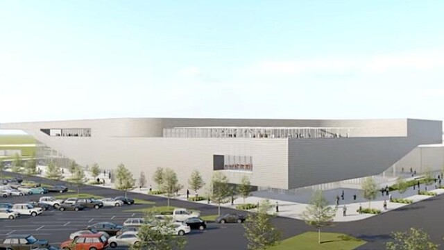Artist rendering of arena entrance