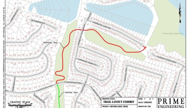 River's Edge Phase II Map from Harbour Lake Dr. to Plantation Parkway