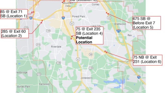Map of Sign locations
