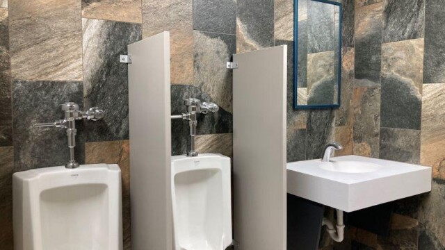 Restroom urinals and sink