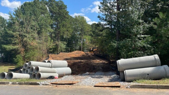 concrete tubes piled up