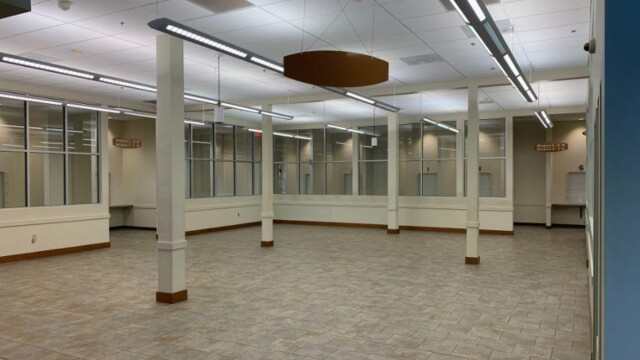 big room in building before renovations