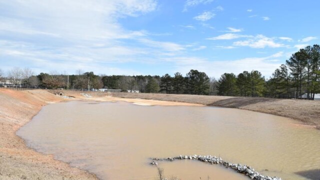 View of empty land where fueling center will be built