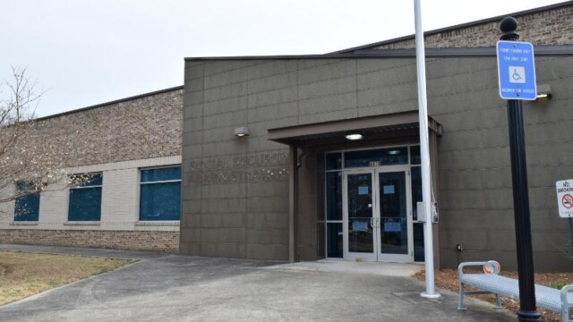 Small Business Incubator front of building with doors