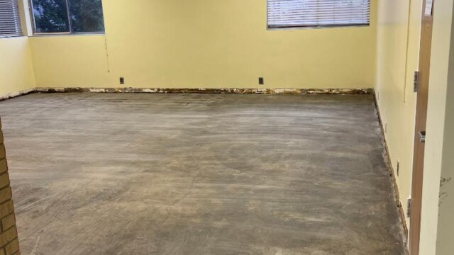 Bare concrete floor to be finished