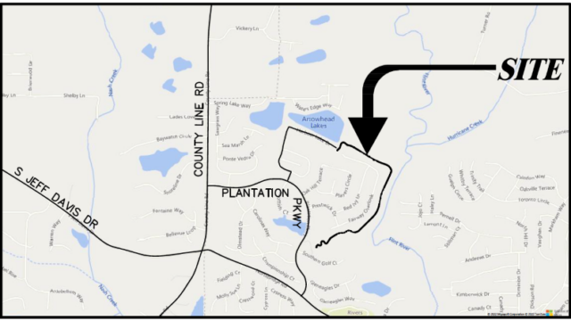 Map of River's Edge Phase 3 location