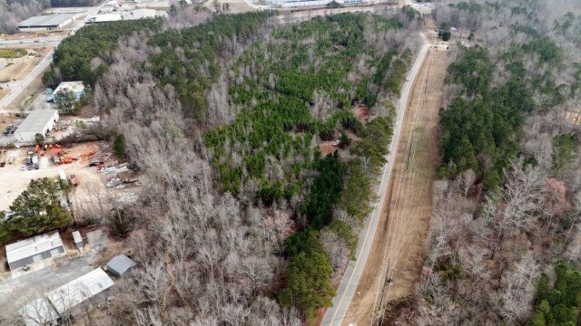Administration Building aerial view of land