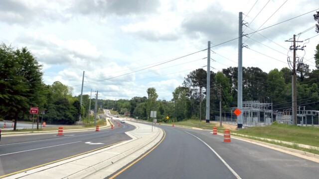 Valley Hill Bridge with median in the middle