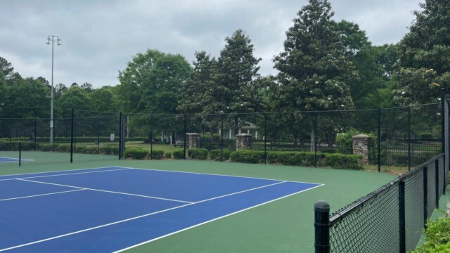 Tennis courts without nets