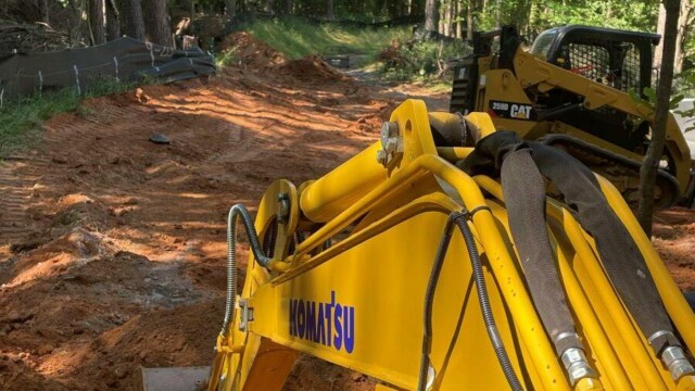 River's Edge II forklift in woods