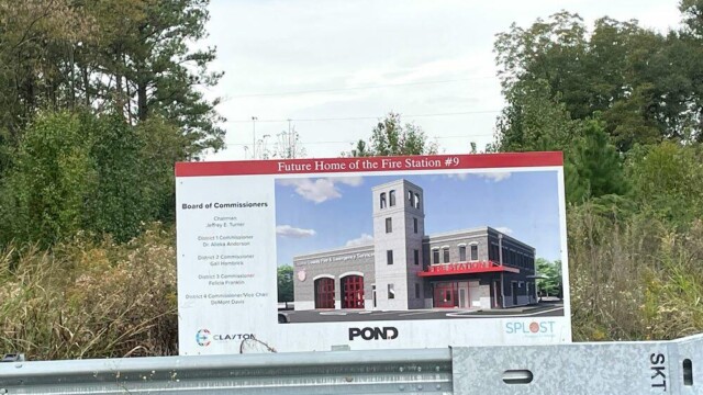 Fire Station 9 - Before Construction - Sign Indicating The Future Site Of The Fire Station - Clayton County Fire Station 9 - Before Construction - Sign Indicating The Future Site Of The Fire Station