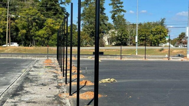 Fenceposts in holes