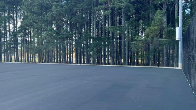 Resurfaced court surface