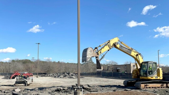 forklift at groundbreaking