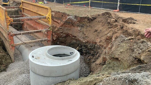 view of construction inside ground