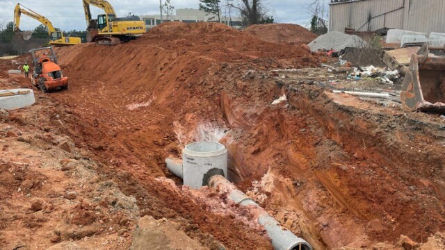 Fire Station 9 - Plumbing And Sewage System Work Begins - Clayton County Fire Station 9 - Plumbing And Sewage System Work Begins