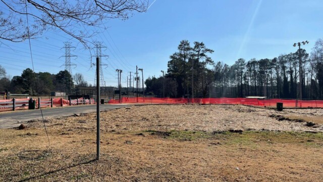 stretch of land being worked on
