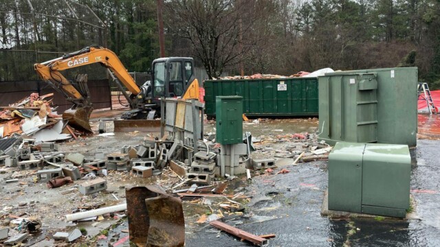 Rum Creek Park April 2025 view of construction
