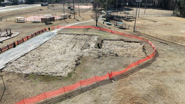 land area being worked on