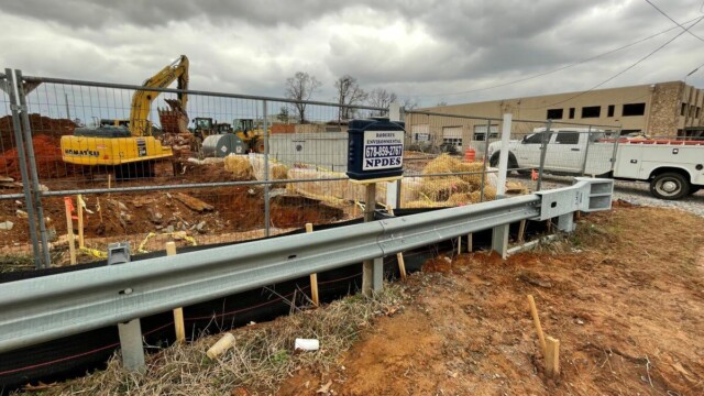 Fire Station 9 - Excavator And Utility Vehicle Park At The Work Site - Clayton County Fire Station 9 - Excavator And Utility Vehicle Park At The Work Site