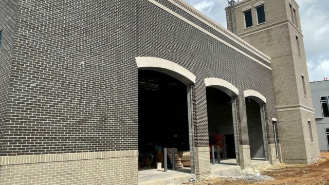 Clayton County Fire Station No. 1 Replacement 3 garage door openings side view