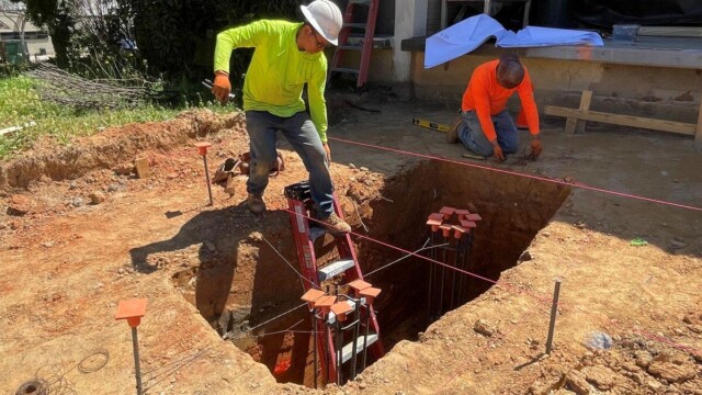 Shelnutt Senior Center Updates two men digging