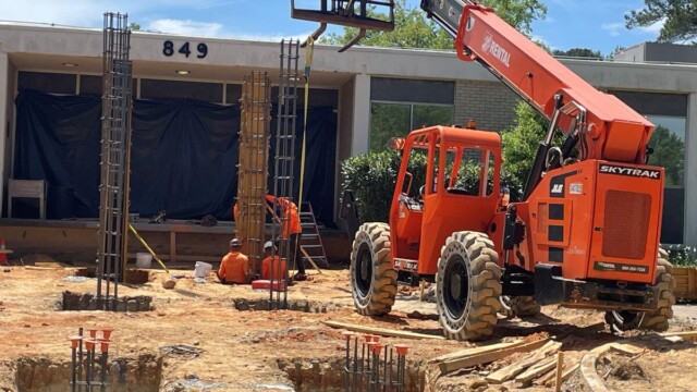 Shelnutt Senior Center Updates forlift and man