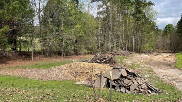 River's Edge Phase 3 construction debris