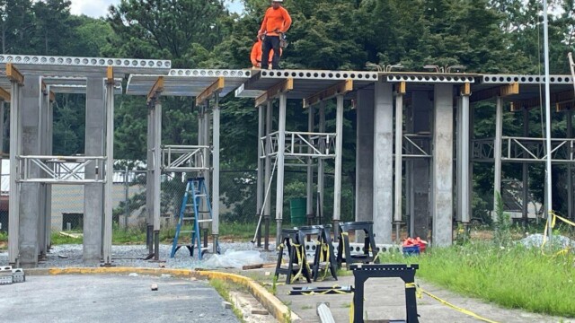Shelnutt Senior Center SPLOST updates Man on top of roof