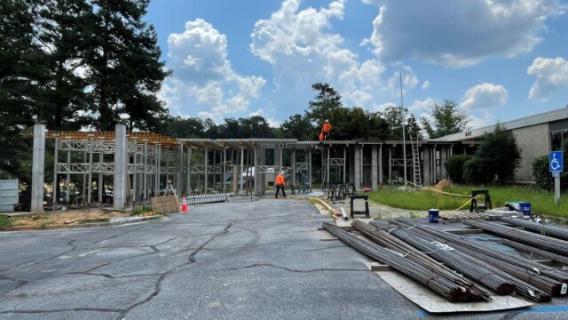 Shelnutt Senior Center SPLOST updates long distance view with man in background