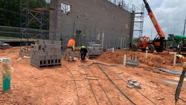 Fire Station 9 - Building Under Construction - Building Of The Wall - Clayton County Fire Station 9 - Building Under Construction - Building Of The Wall