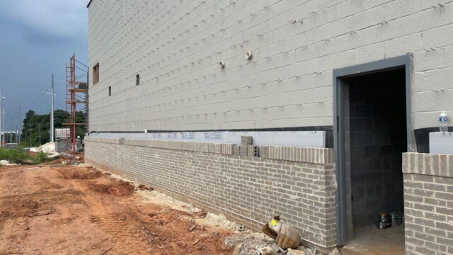 Fire Station 9 - Side View With Scaffolding - Clayton County Fire Station 9 - Side View With Scaffolding