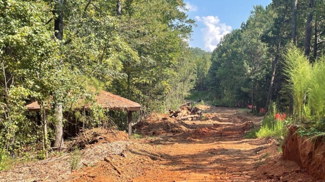 River's Edge Phase III pathway in the woods