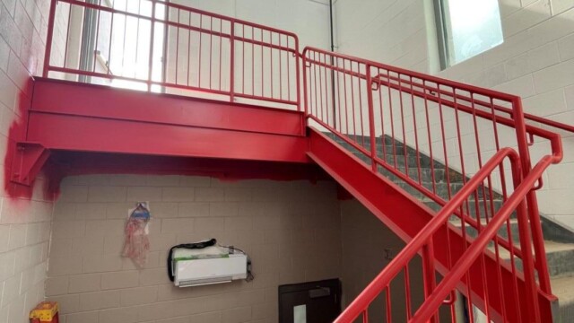 Fire Station 1 red stair case