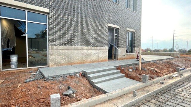 Fire station 9 - Building Side-View With Steps - Clayton County Fire station 9 - Building Side-View With Steps