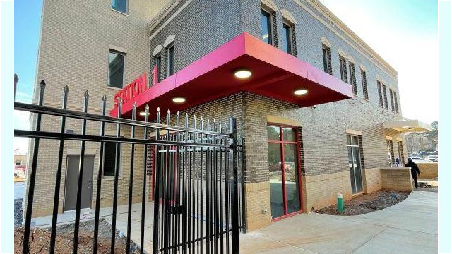 Fire Station 1 rear view of building
