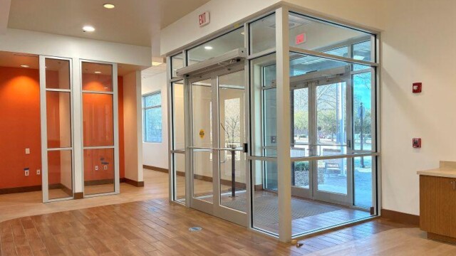 Small Business Incubator Front glass entrance
