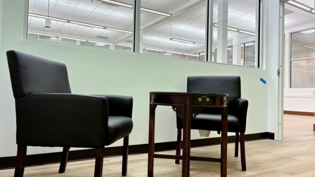 Small Business Incubator sitting area in office
