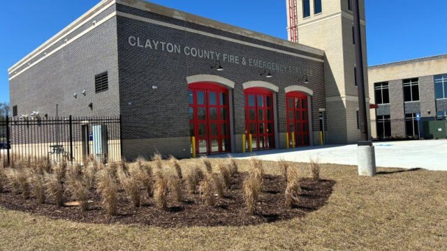 Fire station 1 left frontal view
