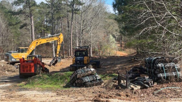 Rivers edge III with heavy machines