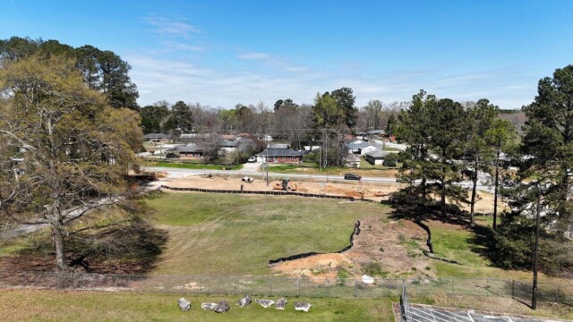 District 4 Pocket Park aerial view from the side