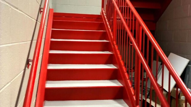 Fire station 9 - Red Stairs - Clayton County Fire station 9 - Red Stairs