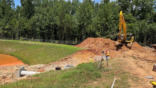 Clayton County Administration Building Bull Dozer in the distance