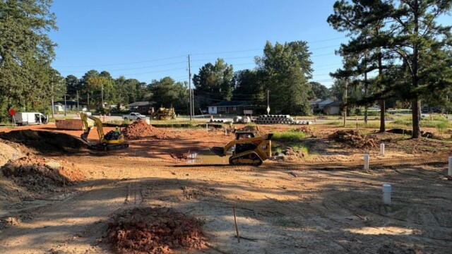District 4 Pocket Park dirt and materials