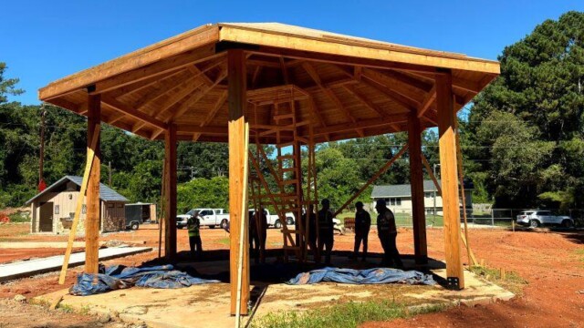 District 2 Pocket Park gazebo